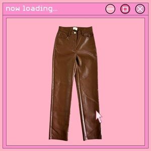 Wilfred brown leather pants